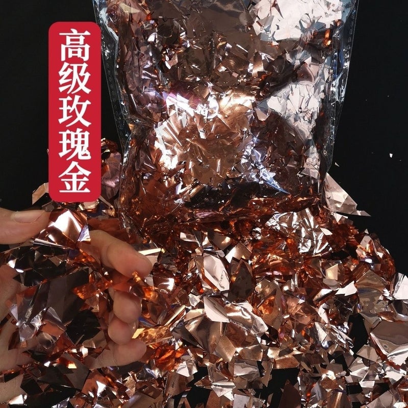 Golden Silver Light Fragment Fireworks Flower Flower Pograph Color Flash Sequin Shredded Paper Wedding Salute Golden Egg Colored Paper - Image 1